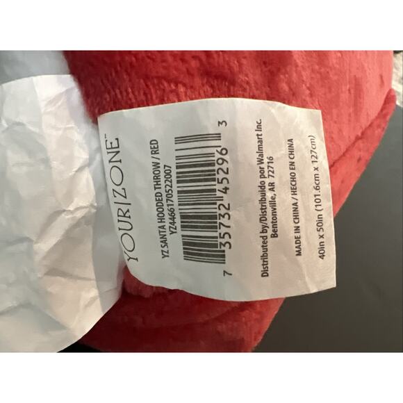 Santa Hat Hooded Throw Blanket Glow In The Dark Christmas‎ Cozy Soft 40”x50” - Picture 8 of 8